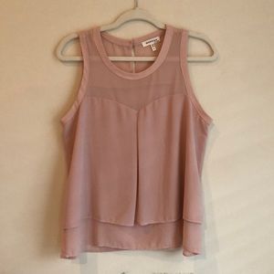 Blush Pink chiffon material tank top